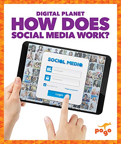 Book cover displaying a tablet with a social media login screen.