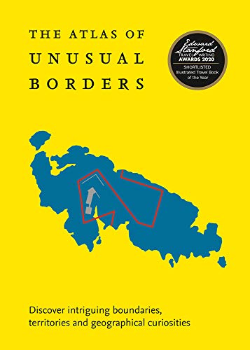Yellow book cover with a blue, oddly-shaped landmass and red lines.