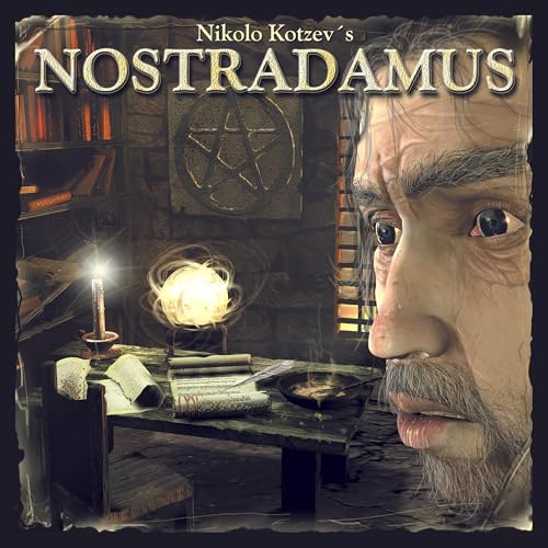 Album cover showing a man's face beside a desk with a glowing crystal ball.