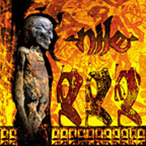 CD cover for Nile’s “Amongst the Catacombs of Nephren-Ka” with mummy imagery.