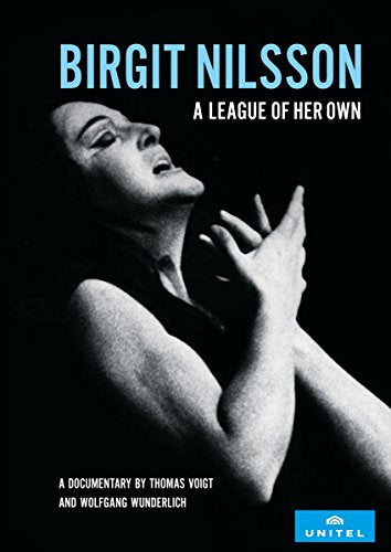 Black and white portrait of opera singer Birgit Nilsson on DVD cover.