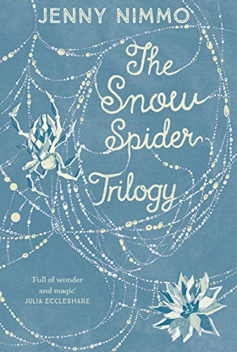 Book cover: "The Snow Spider Trilogy" with spider and snowflake designs.