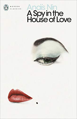 Book cover showing a woman's eye and red lips on a white background.