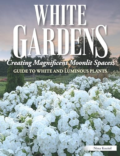 Book cover featuring a field of white flowers and the title "White Gardens".