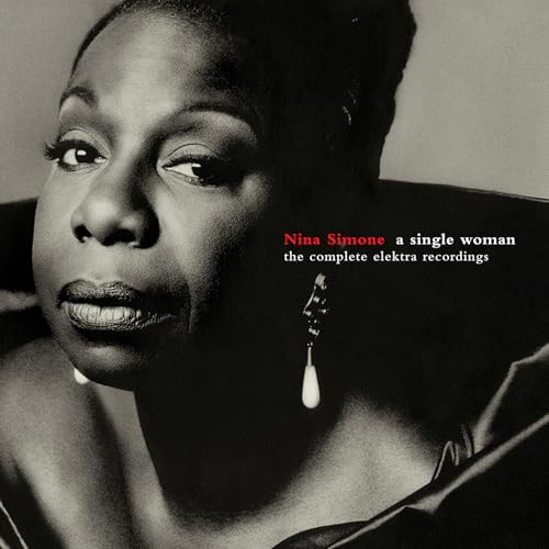 Black and white portrait of Nina Simone with album title text on the right.