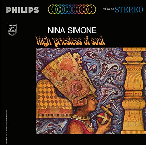 Nina Simone album cover, “High Priestess of Soul,” with Egyptian imagery.