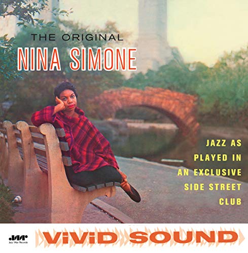 Nina Simone album cover, "Little Girl Blue," featuring Simone seated on a bench.