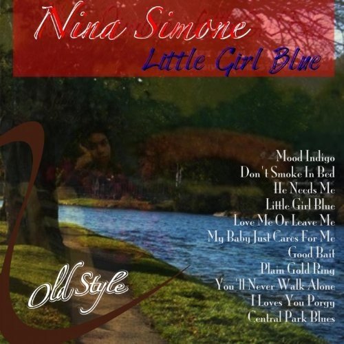 Nina Simone’s “Little Girl Blue” vinyl record cover with a blurred portrait.
