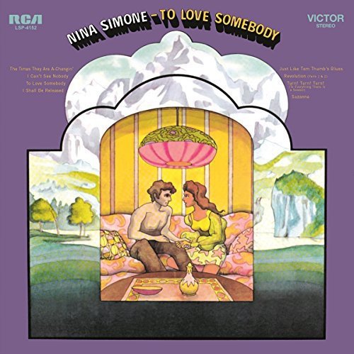 "Purple vinyl album cover with cartoon illustration of couple on a bed."