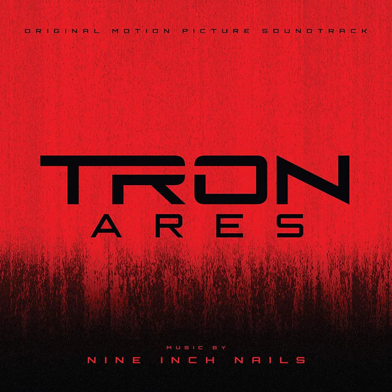 Red album cover for “Tron: Ares” soundtrack by Nine Inch Nails.