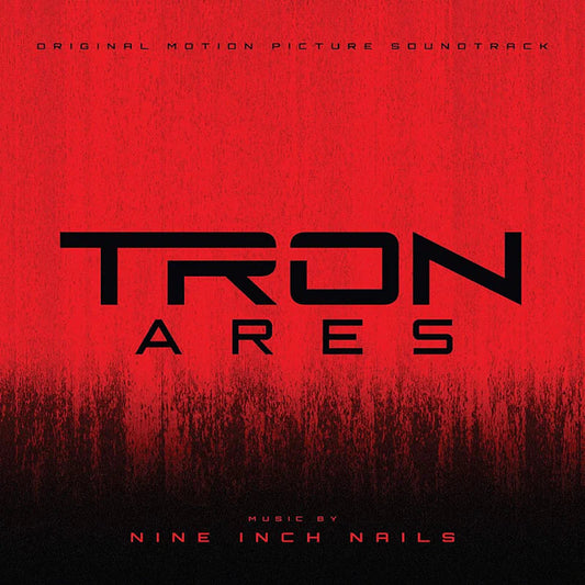 Red album cover for “Tron: Ares” soundtrack by Nine Inch Nails.