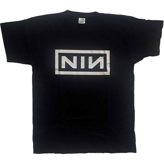 Black t-shirt with white Nine Inch Nails classic logo, size XX-Large.