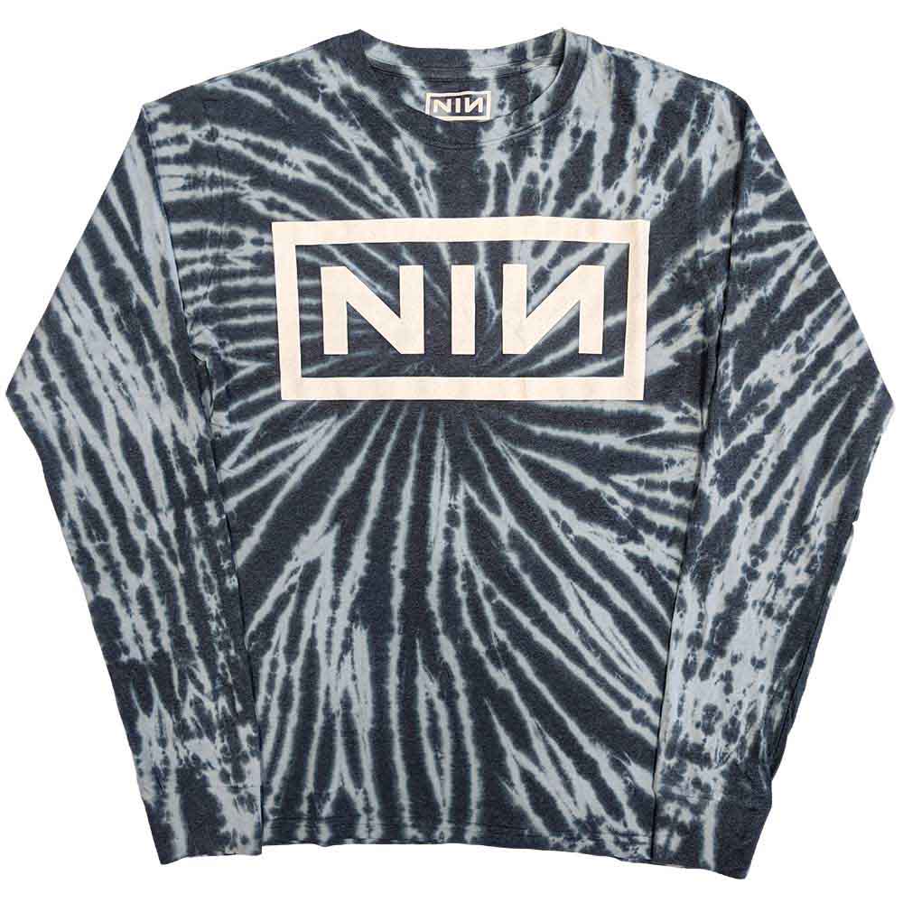 Black long-sleeve unisex t-shirt featuring the Nine Inch Nails logo from the Wash collection.
