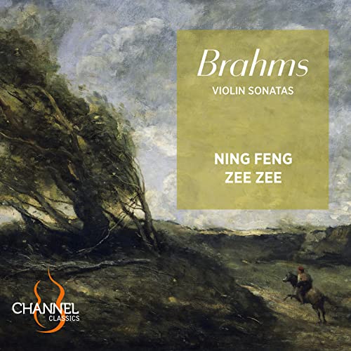 CD cover for Brahms Violin Sonatas by Ning Feng and Zee Zee.