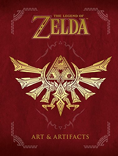 Cover of "The Legend of Zelda: Art & Artifacts" book, gold emblem.