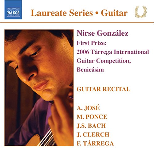 CD cover featuring guitarist Nirse González, text listing composers’ names.