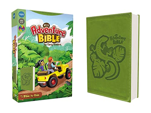 Green Adventure Bible for early readers with jungle illustrations.