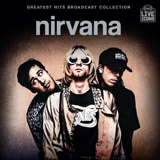 Nirvana Greatest Hits Broadcast Collection CD cover featuring the band members.