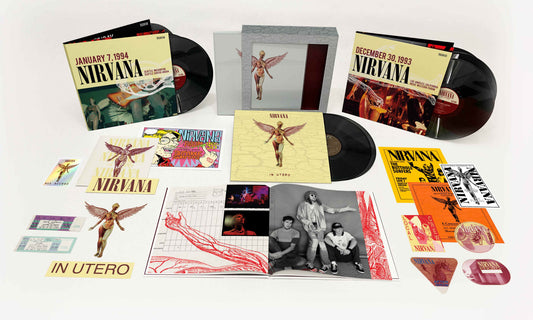 Nirvana’s “In Utero” 8LP vinyl box set with records and inserts.