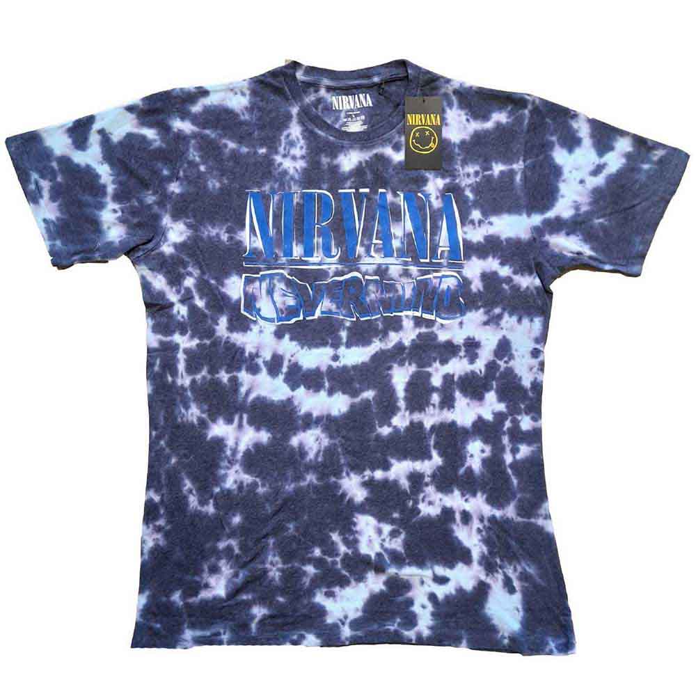 A charcoal grey kids t-shirt featuring the Nirvana Nevermind wavy logo in white.