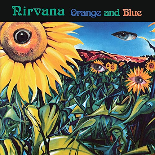Nirvana "Orange and Blue" CD cover with sunflowers and eyes.
