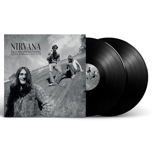 Nirvana This Means Nothing vinyl album cover with two black vinyl records.