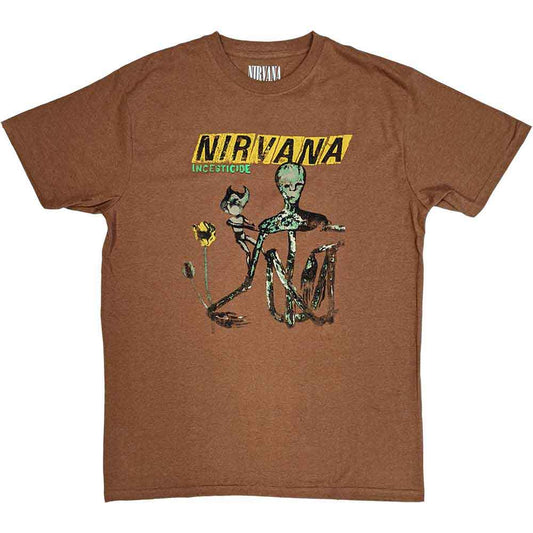 Black Nirvana t-shirt, size small, featuring "Incesticide" album artwork.