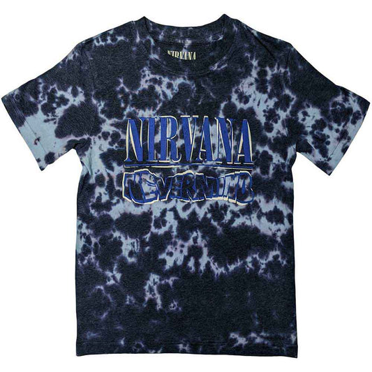 Wavy Nirvana logo t-shirt, dip-dye effect, unisex, size X-Large.