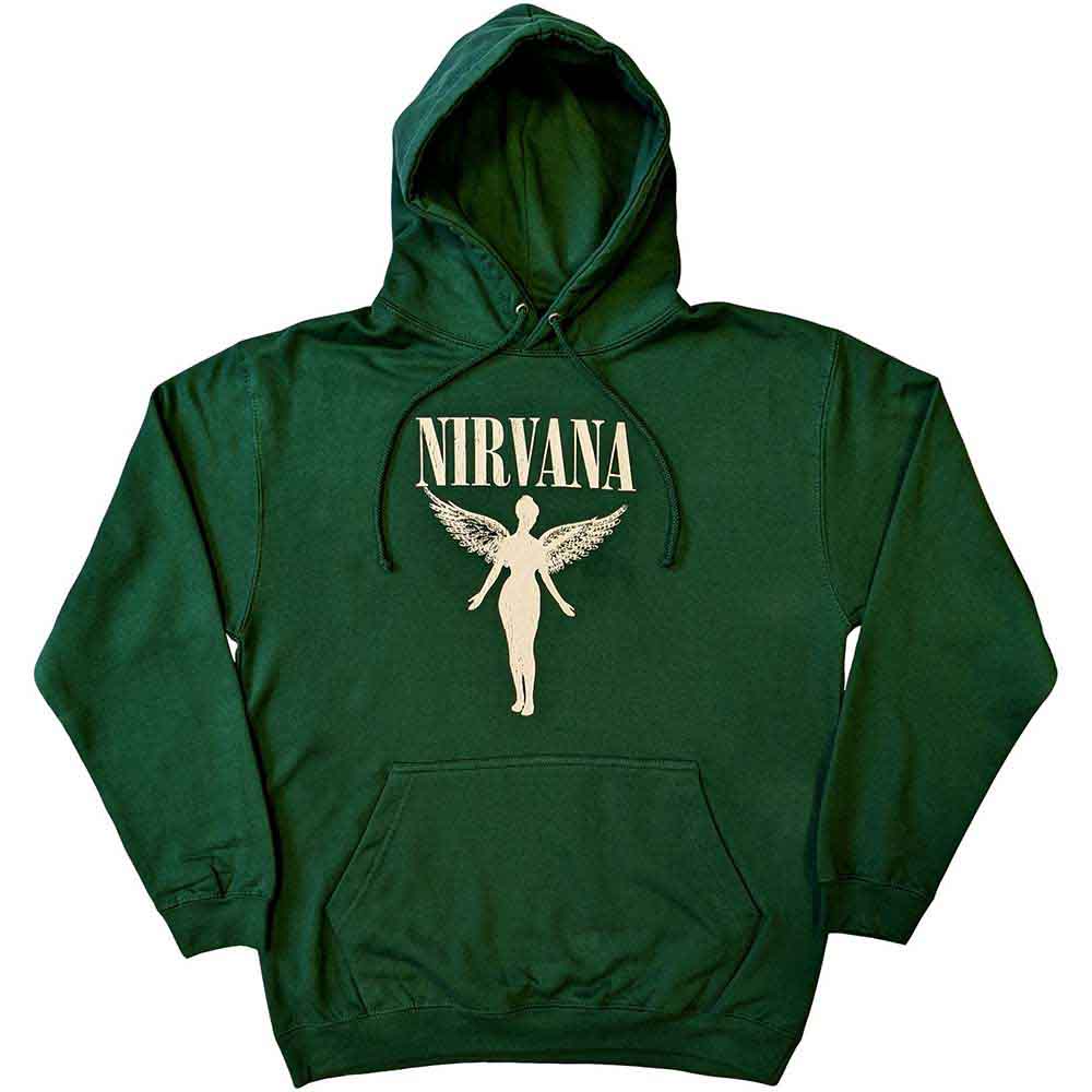 Black Nirvana hoodie, size XX-Large, with a white angel graphic.