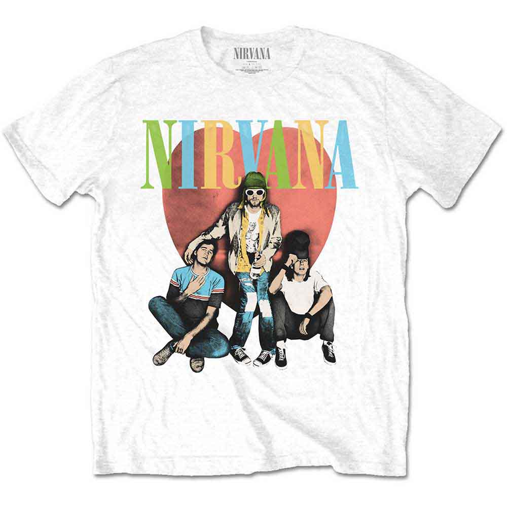 Black t-shirt with Nirvana’s Trapper Hat album cover graphic, size X-Large.