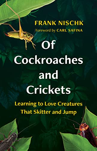 Book cover featuring a grasshopper and cockroach on green leaves.