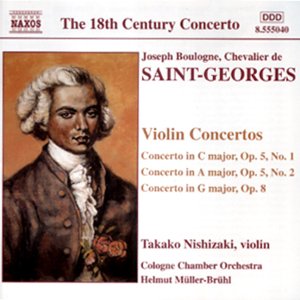 CD cover featuring a portrait of Chevalier de Saint-Georges, violinist.