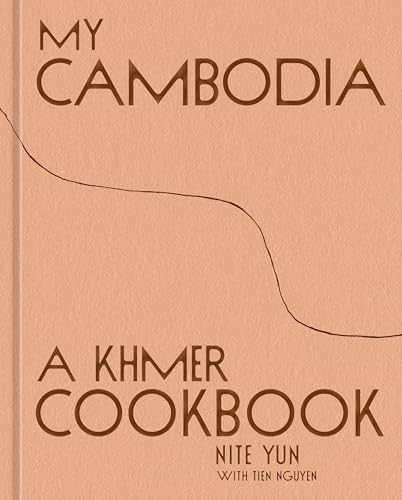 Dusty rose cookbook cover with bold white text: “My Cambodia: A Khmer Cookbook”.