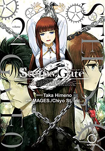 Steins;Gate 0 Volume 2 manga cover with characters and chains.