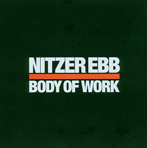 Nitzer Ebb “Body Of Work” CD cover, dark green background, white text.