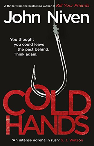 Book cover: "Cold Hands" by John Niven, featuring a large fishing hook.