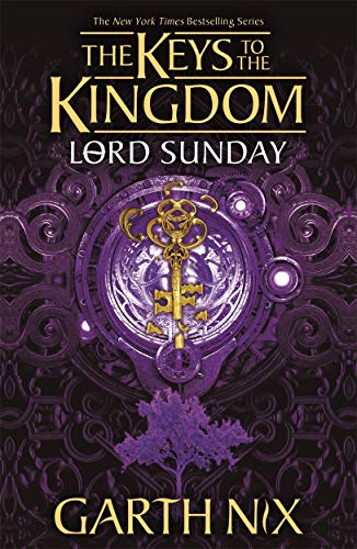 Book cover: "Lord Sunday" with a golden key on a purple ornate background.