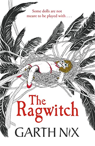 Book cover: a doll-like figure tangled in feathers and branches.