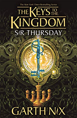 Book cover for "Sir Thursday" featuring a golden key and ornate design.
