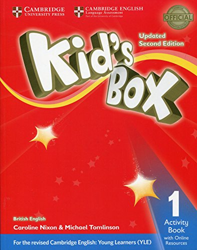 Kid's Box Level 1 Activity Book cover, red background with stars.