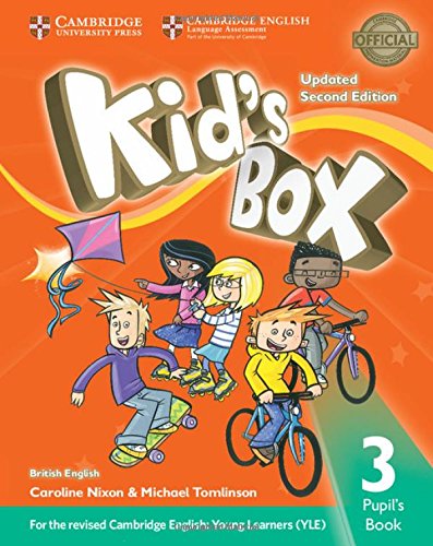 Kid's Box Level 3 Pupil's Book cover with children and colorful graphics.