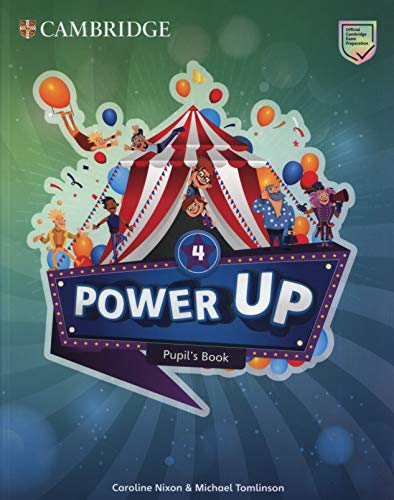Power Up" Level 4 Pupil's Book cover with circus performers and a tent.