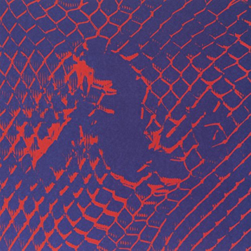 A dark blue and red abstract pattern, likely a vinyl record album cover.