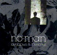 Vinyl record cover: silhouetted figure, abstract dark textures, and text "no-man".