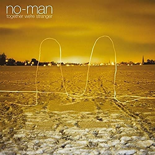 Album cover: field with tire tracks and glowing light loops.