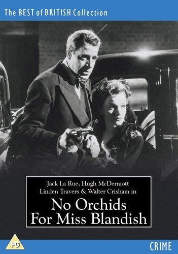 Black and white film poster featuring a man with a gun and a woman.