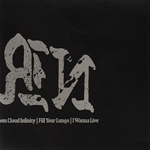 Black vinyl record cover with distressed white band name and text.