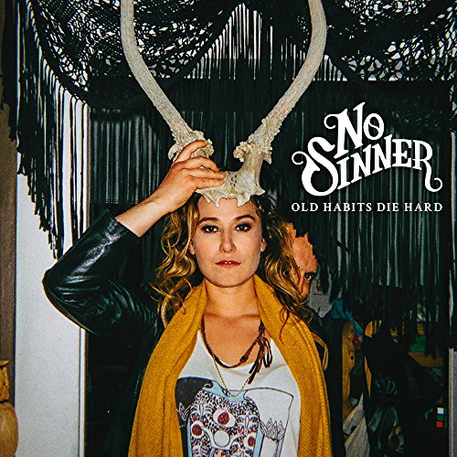 CD cover for No Sinner’s “Old Habits Die Hard” featuring a woman and antlers.