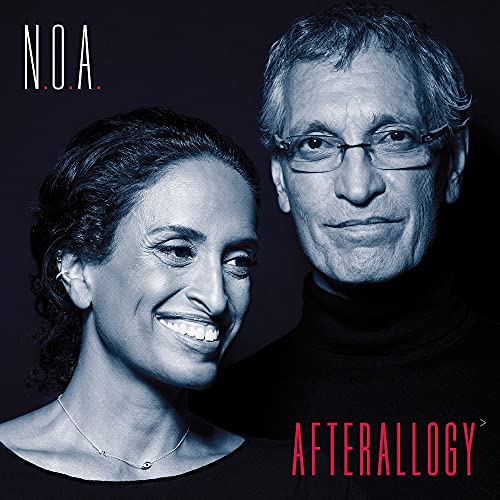 Album cover for Noa’s “Afterallogy” featuring two smiling people.