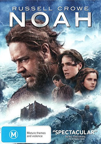 DVD cover for "Noah" featuring Russell Crowe and a stormy seascape.
